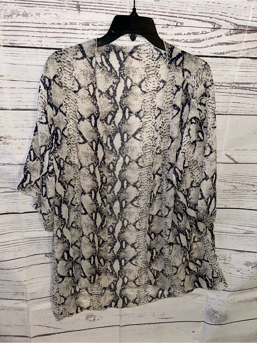 💙Snakeskin shear cardigan